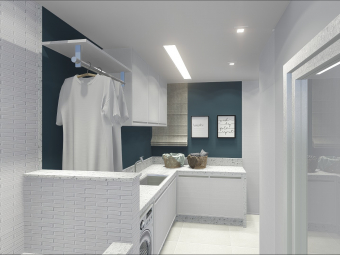 Lavanderia com Espaço de Banho Pet